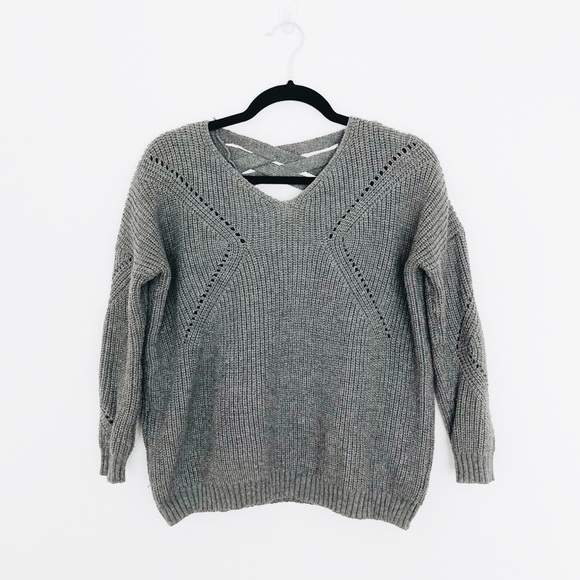 Gray Chunky Knit Sweater - Picture 3 of 3